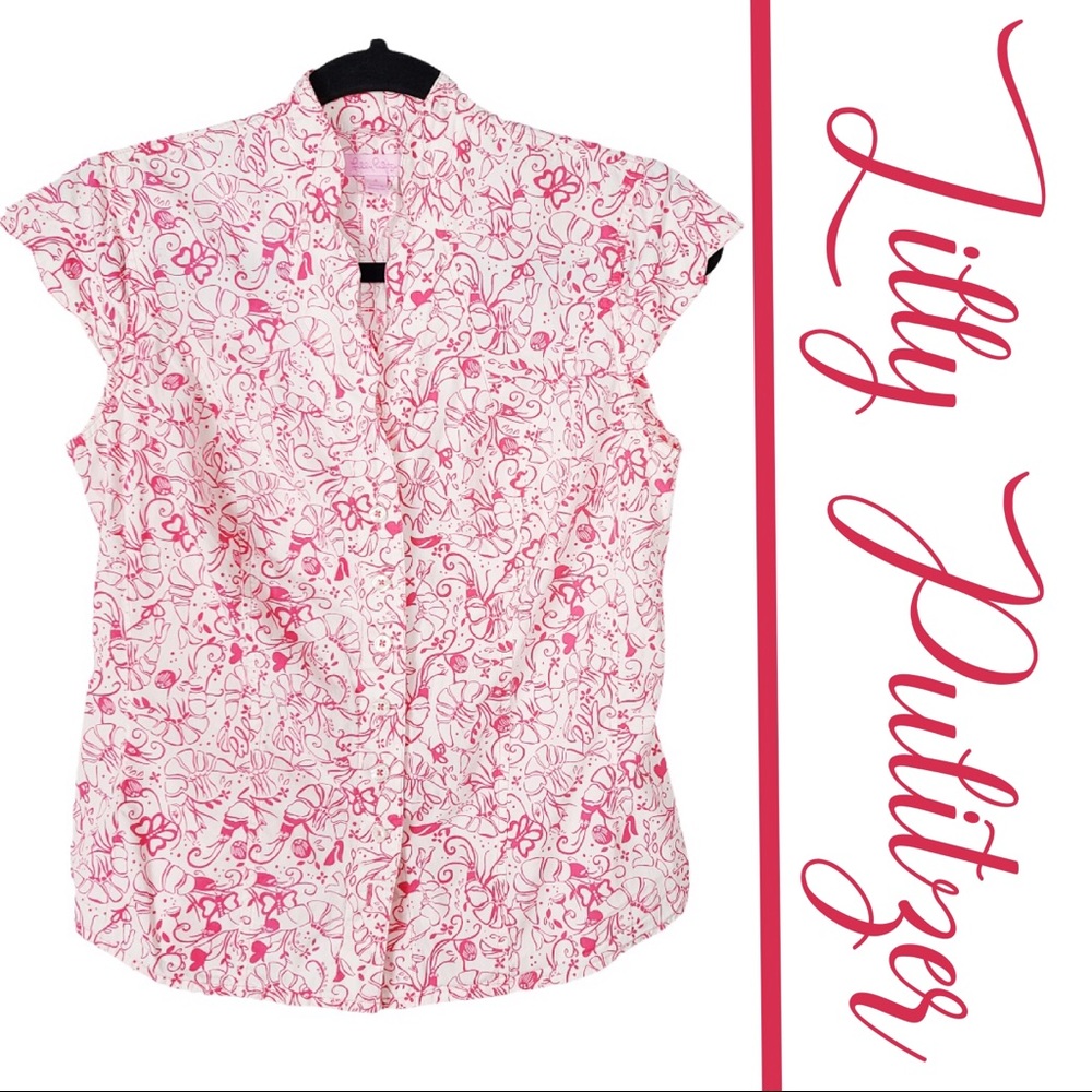 NWOT Shrimp Cocktail scalloped Trim Top Size  6